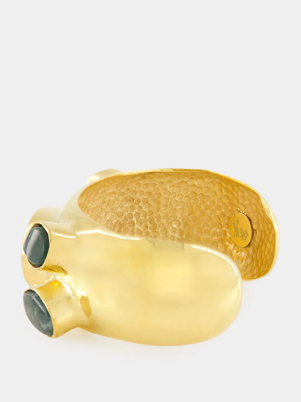 Mazus Gold Stone Embellished Slim Cuff - Image 5