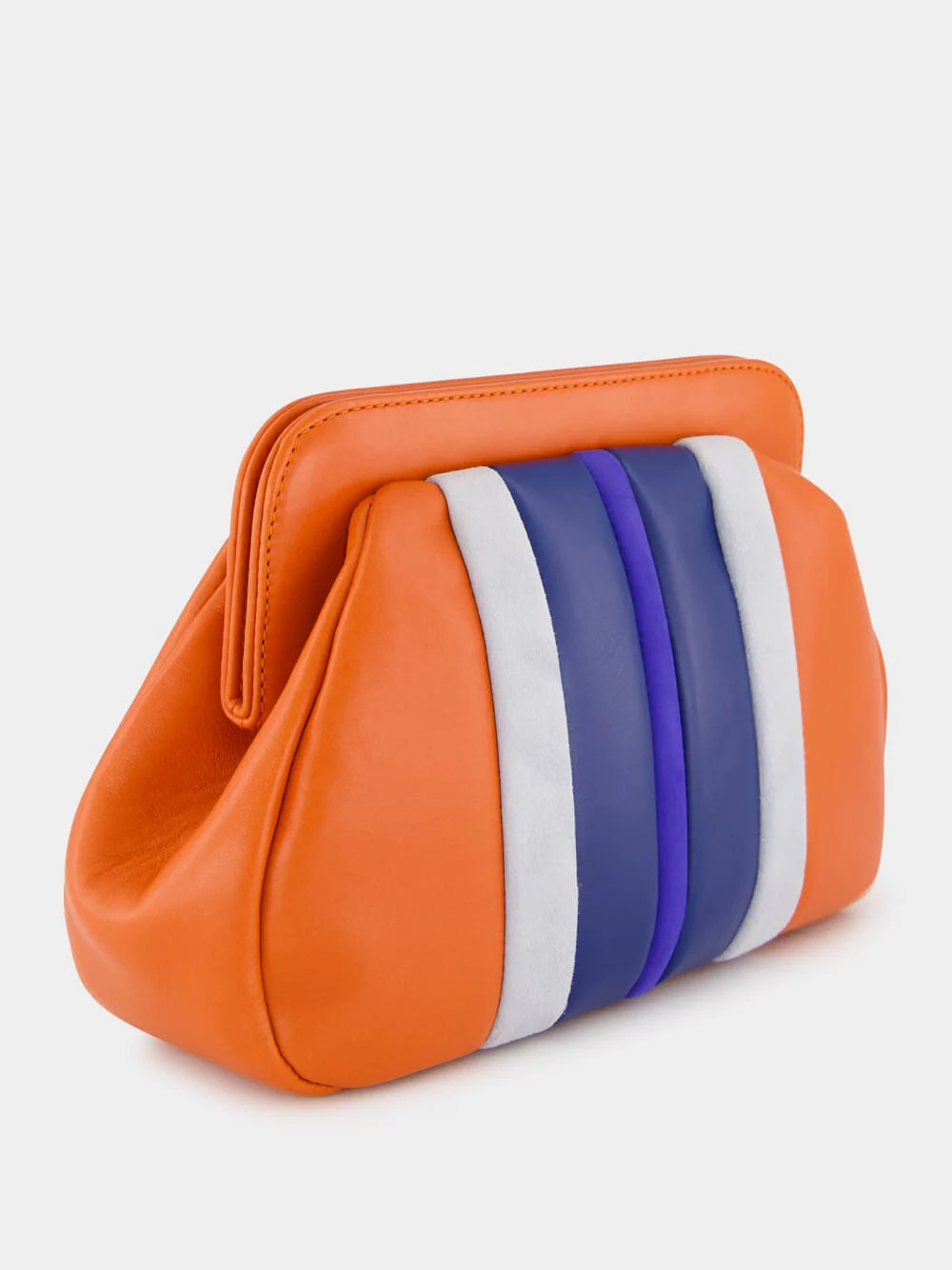 Medine Cinnamon Stick Leather and Suede Clutch - Image 4