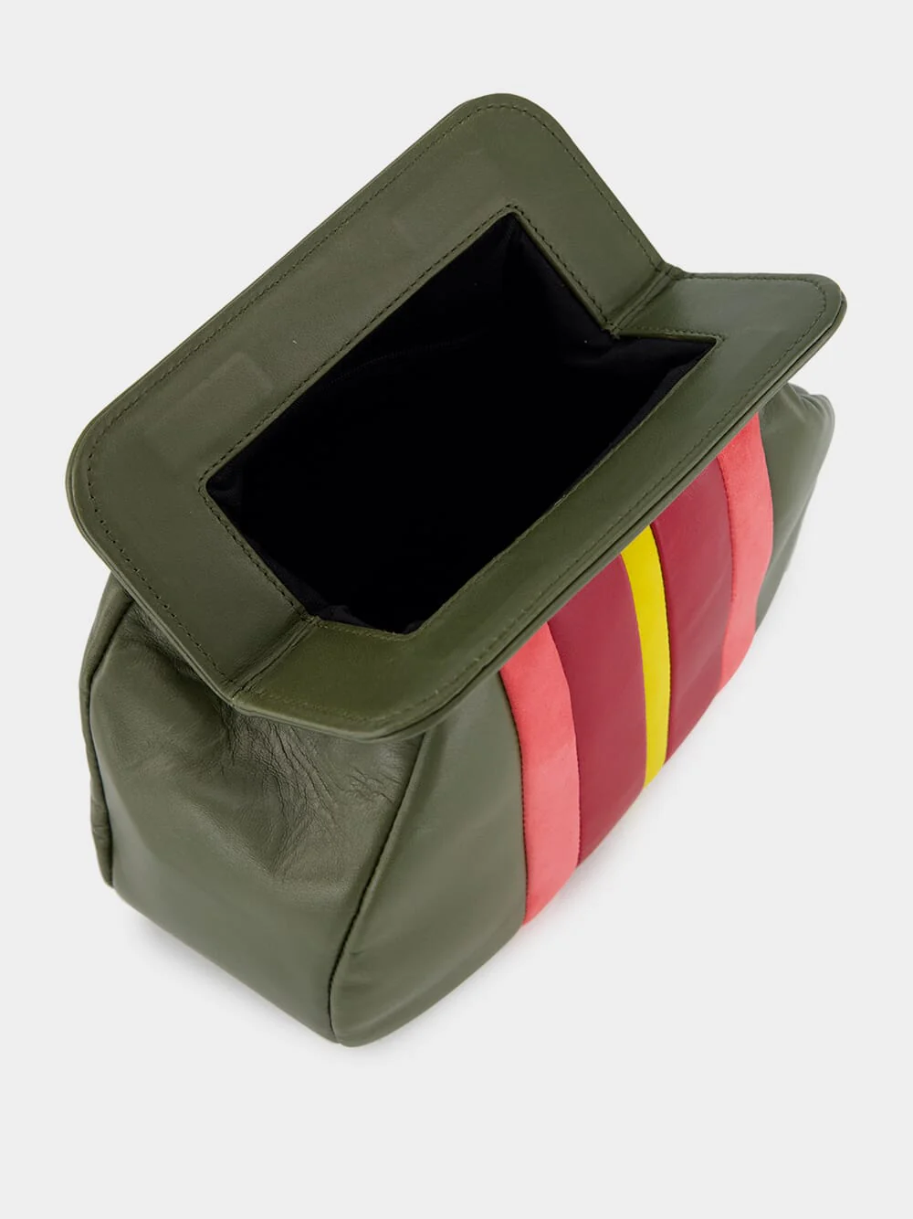 Medine Duffel Bag Leather and Suede Clutch - Image 6