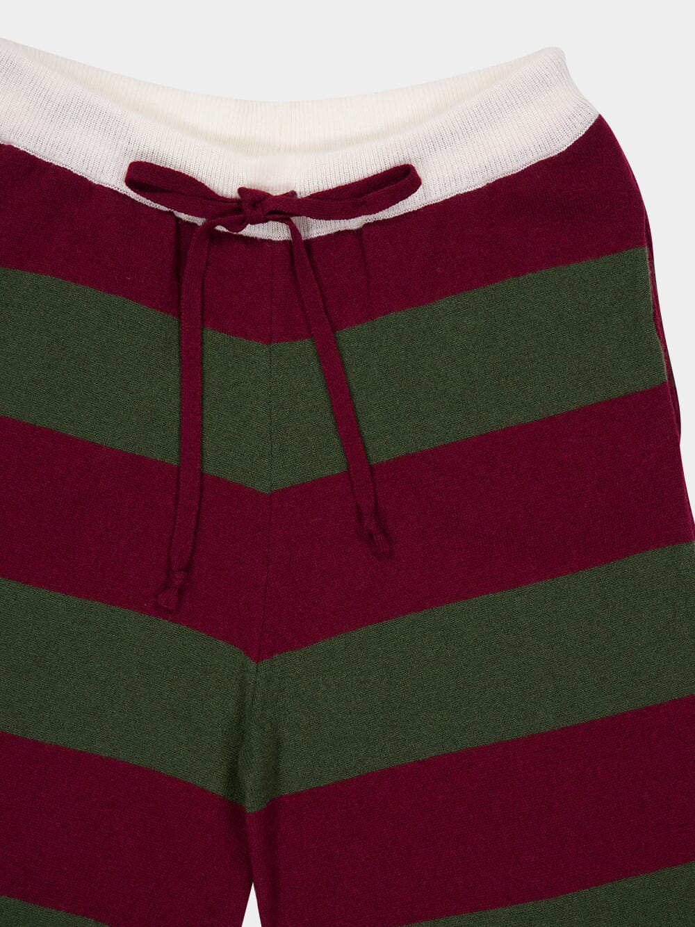 Mira Cabernet and Peacoat Striped Knitted Wide-Leg Pants - Image 5