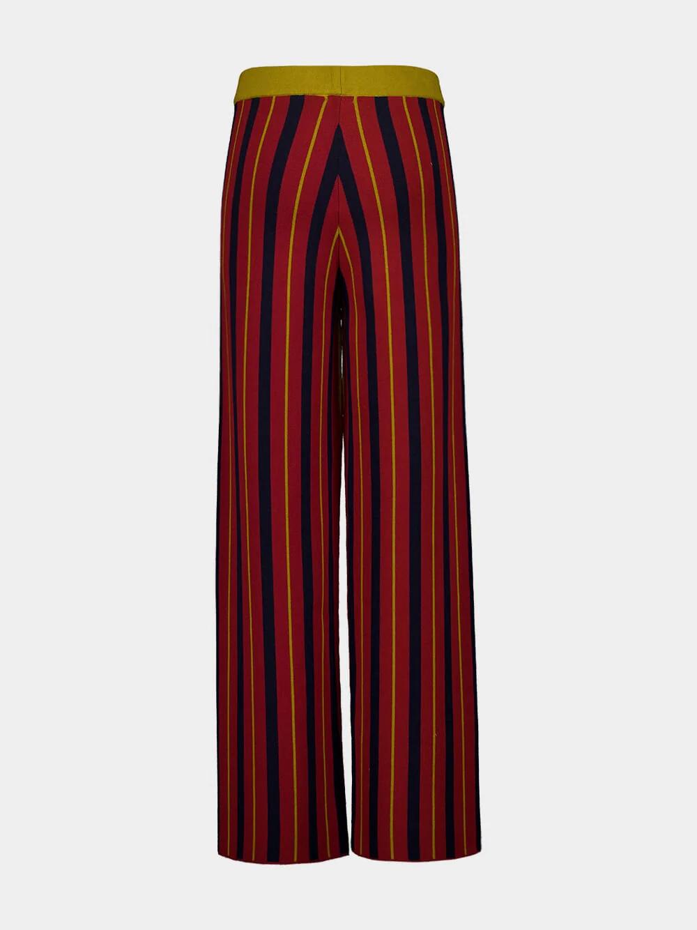 Mira Red Dahlia Knitted Striped Pants - Image 3