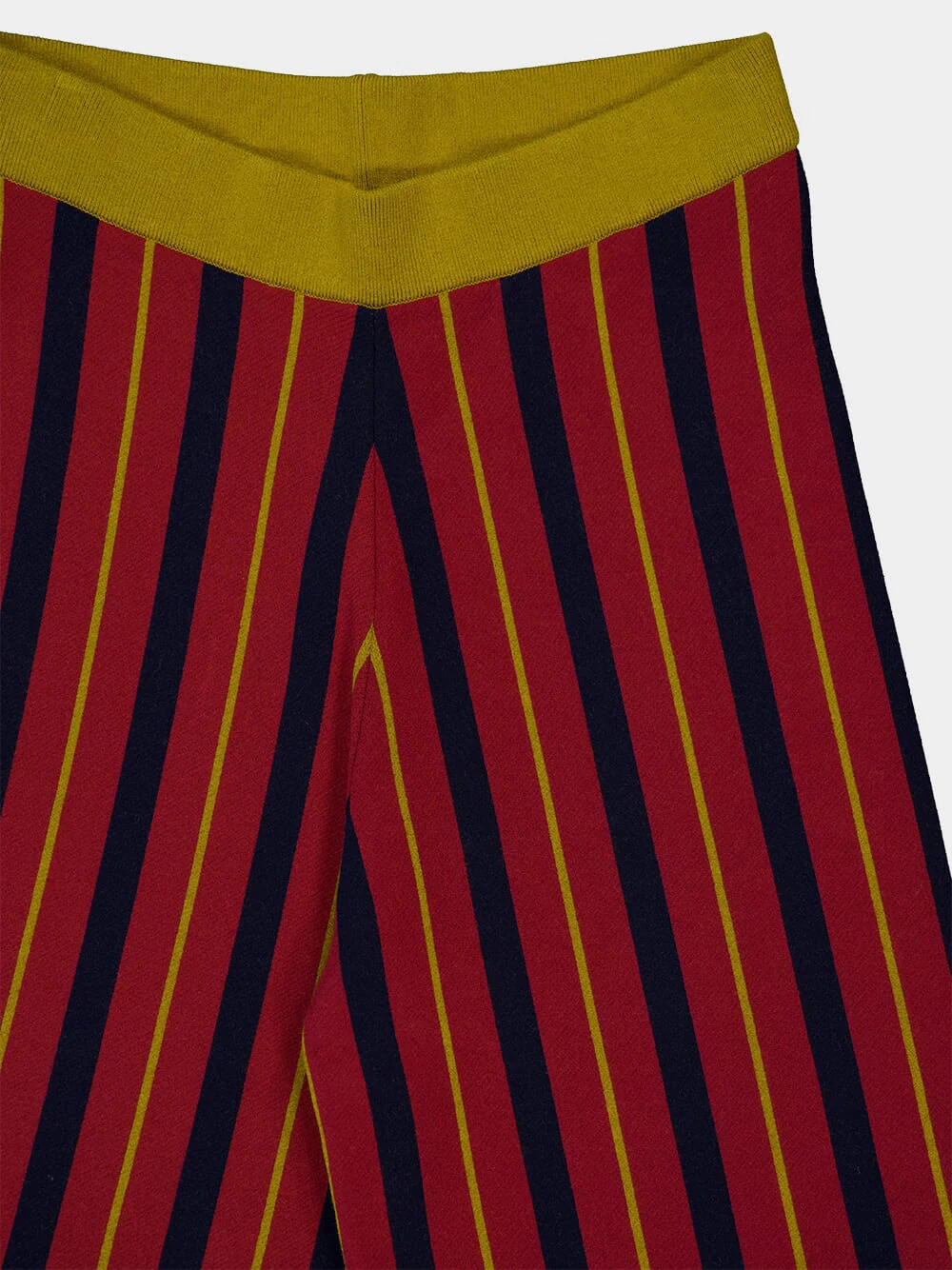 Mira Red Dahlia Knitted Striped Pants - Image 5