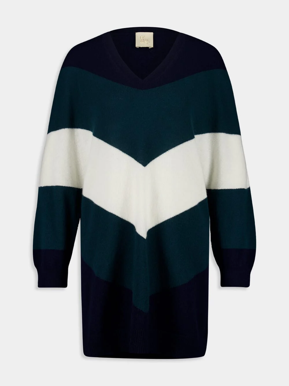 Myrio Salute V-Neck Cashmere Oversize Top - Image 2