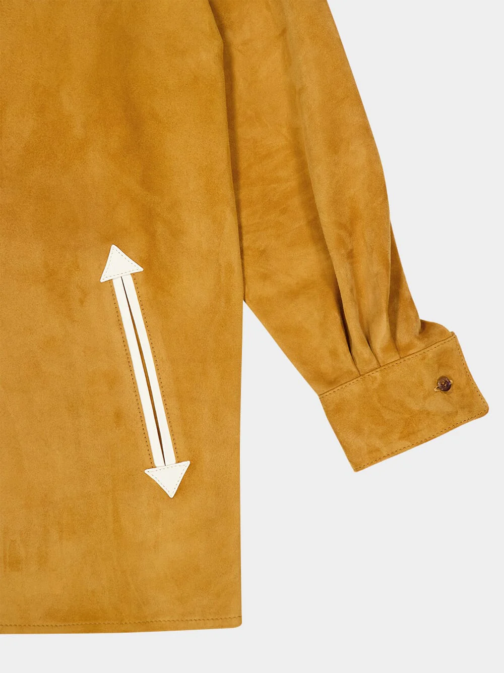 Narcisa Golden Brown Suede Embroidered Cowboy Shirt - Image 7