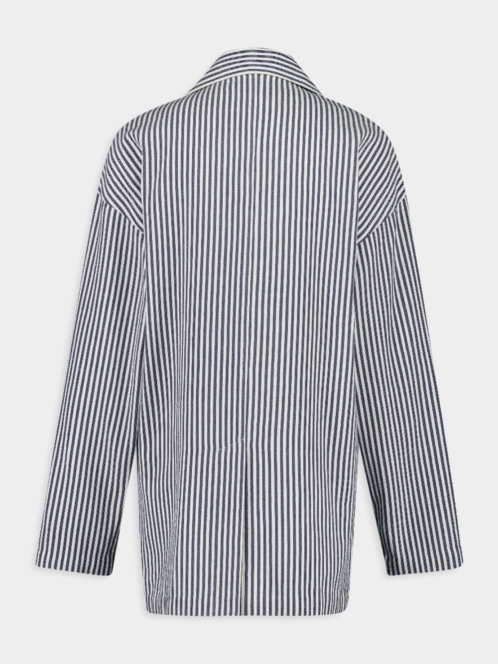 Nymphaea Navy Hand-Woven Blazer with Embroidery - Image 4