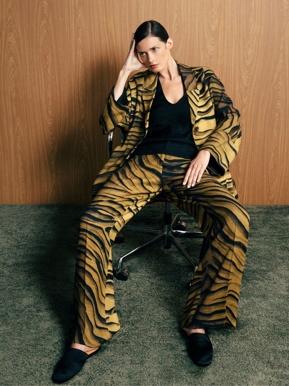 Oliver Tigerstripes Oversized Printed Coat