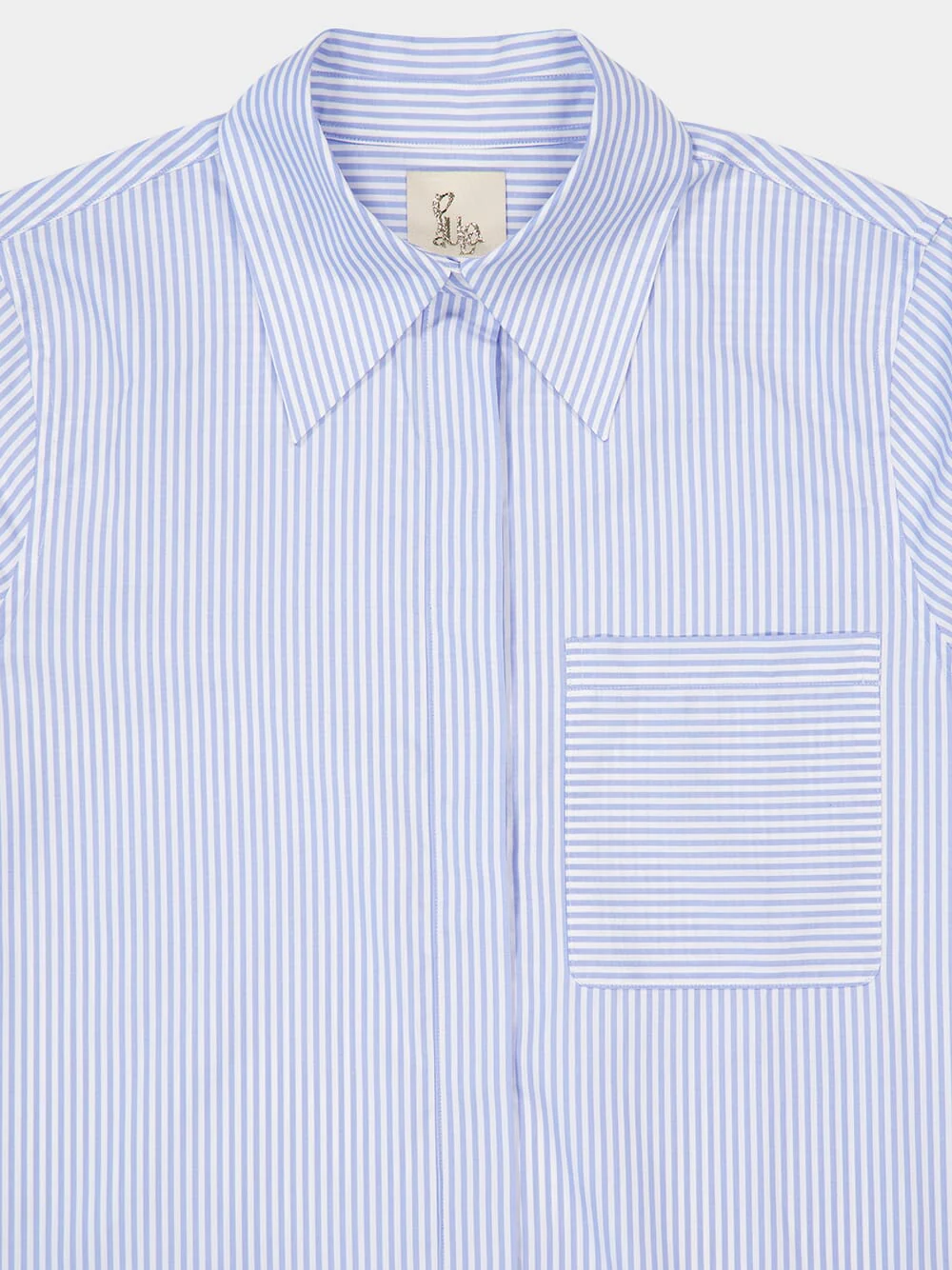 Rosalia Multi Stripes Printed A-Line Poplin Silk Twill Dress - Image 6