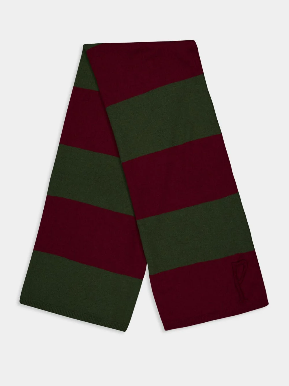 Rosie Cabernet and Peacoat Knitted Striped Throw - Image 3