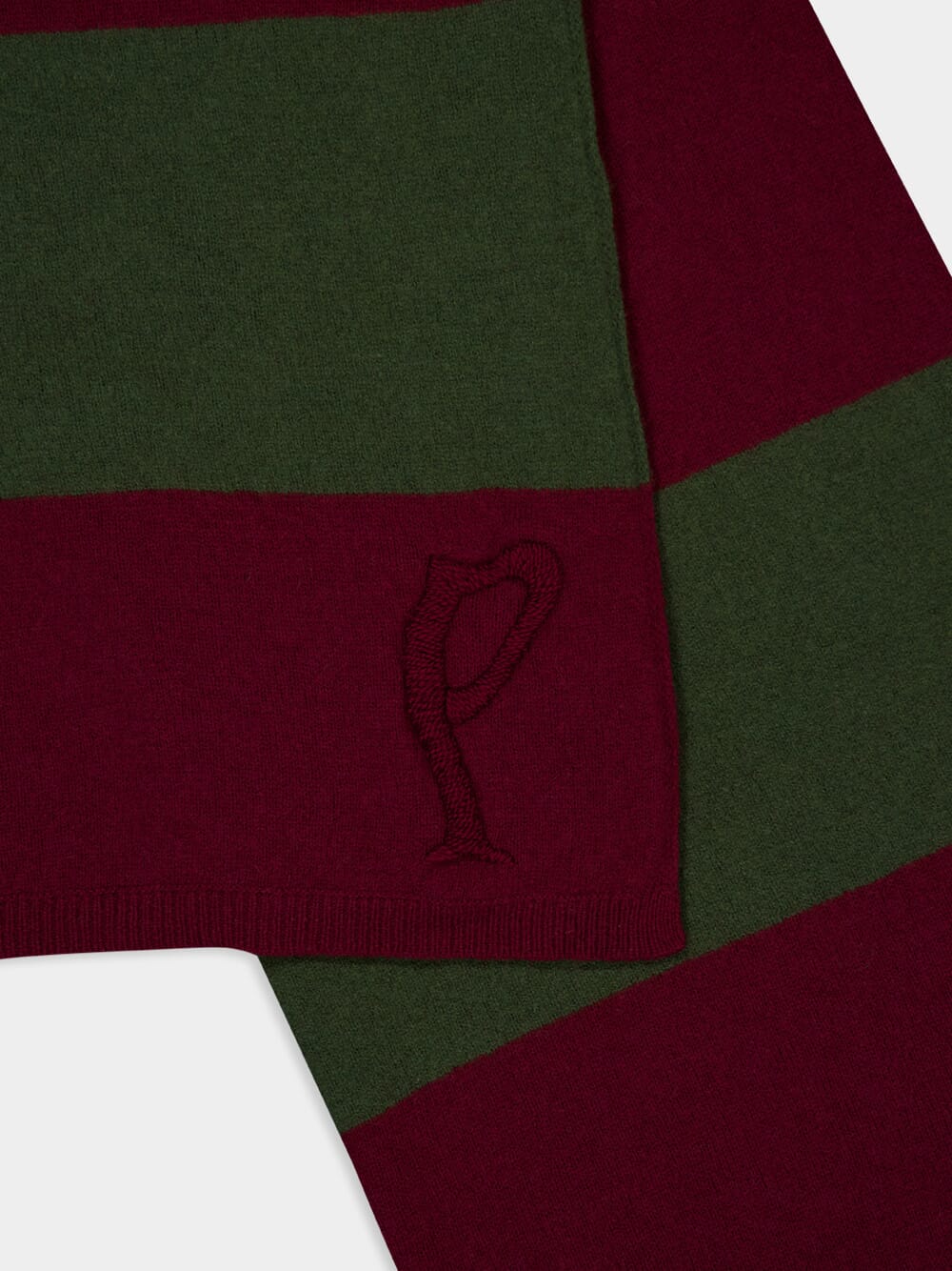 Rosie Cabernet and Peacoat Knitted Striped Throw - Image 4