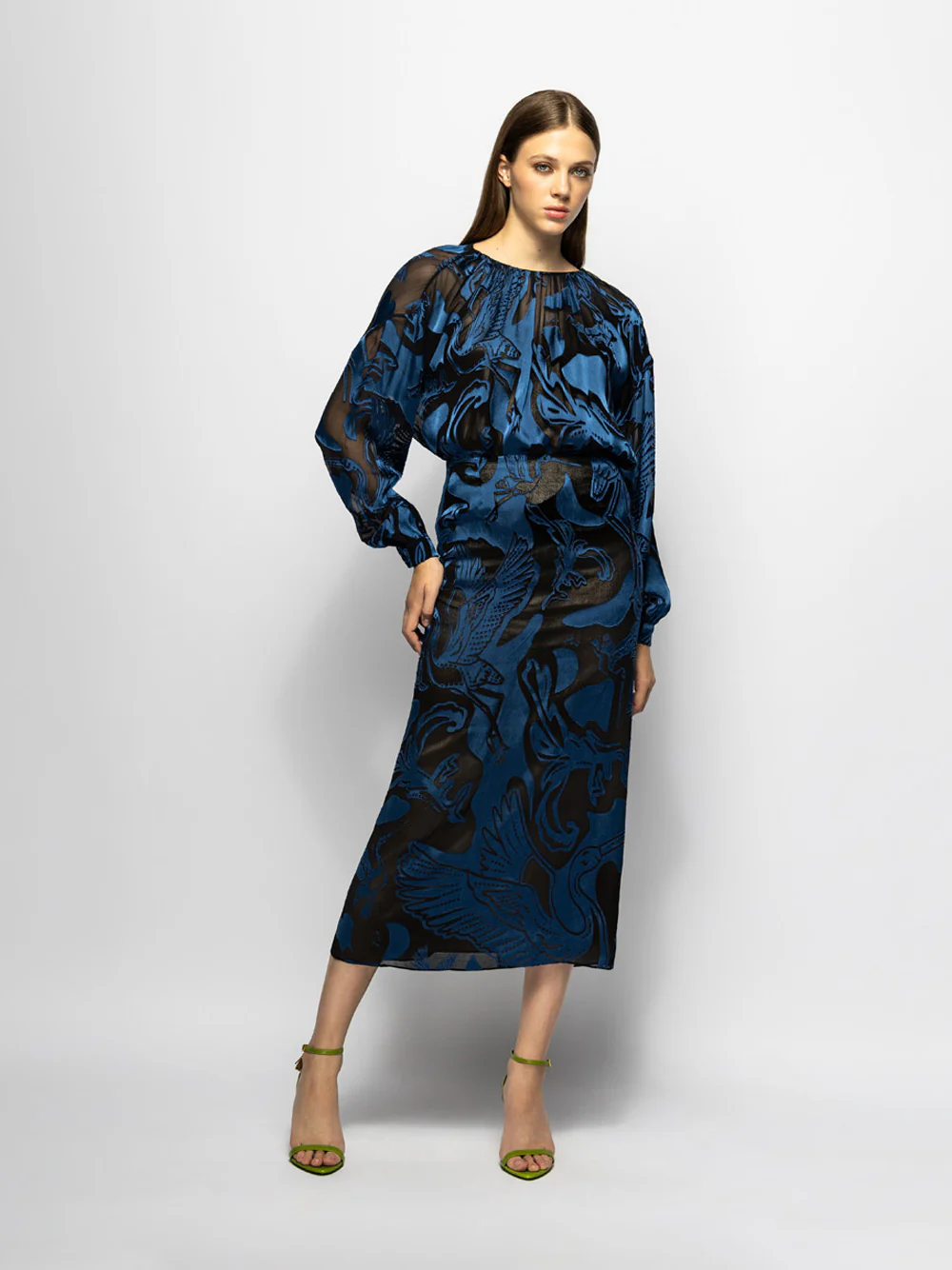 Rubina Devoré Pencil Skirt - Image 2