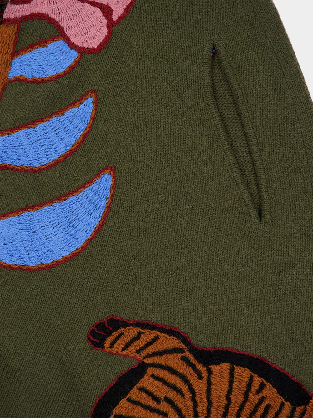 Saphire Duffel Bag Embroidered Knitted Cape - Image 7