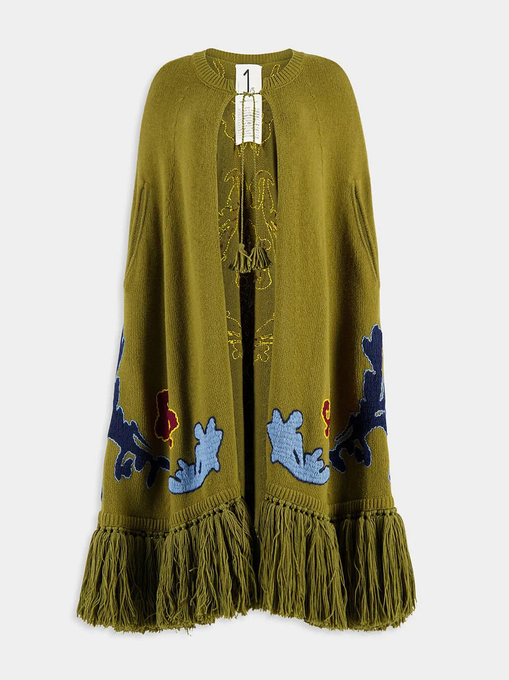 Saphire Embroidered Knitted Cape - Image 2