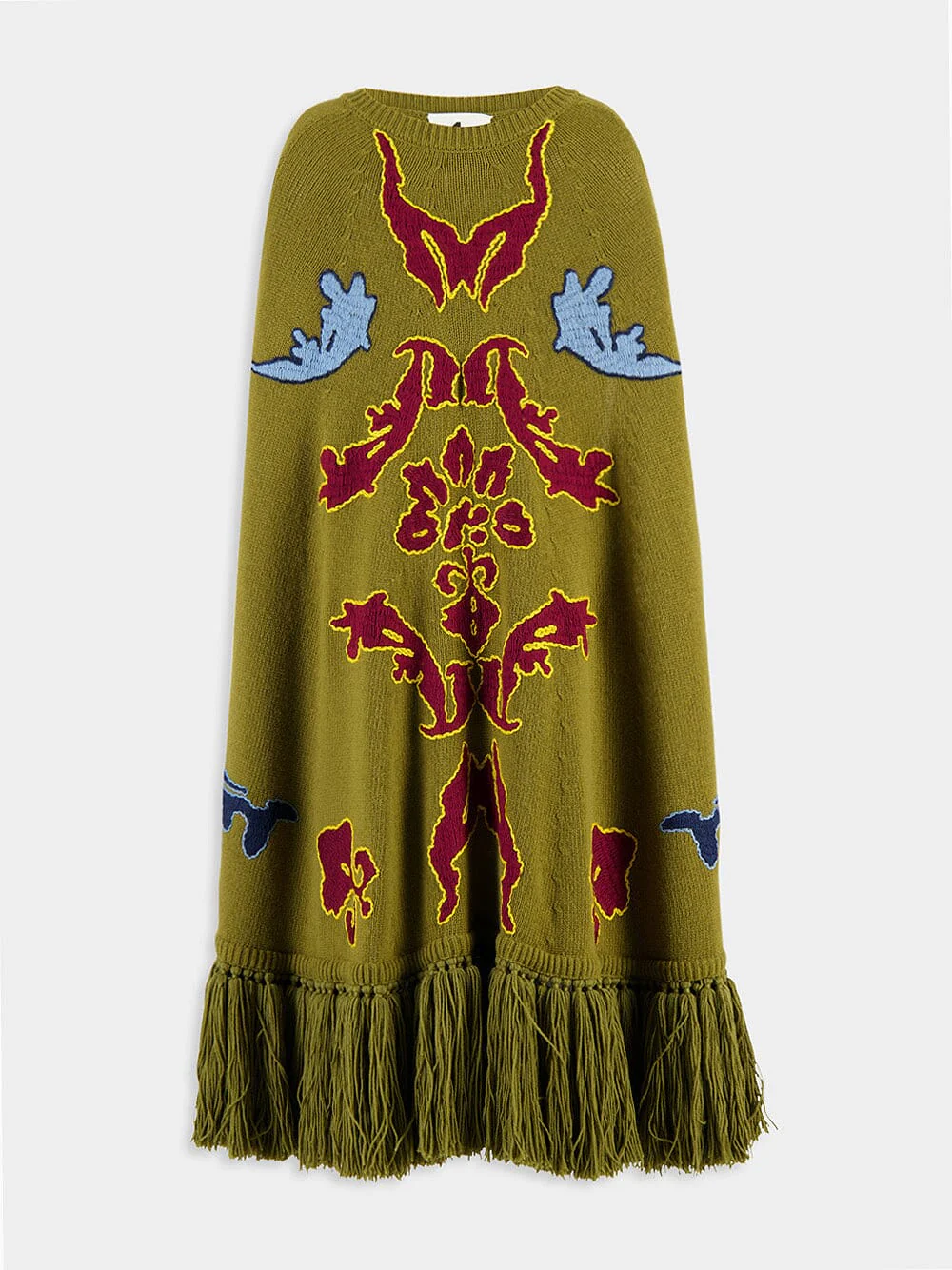 Saphire Embroidered Knitted Cape - Image 3