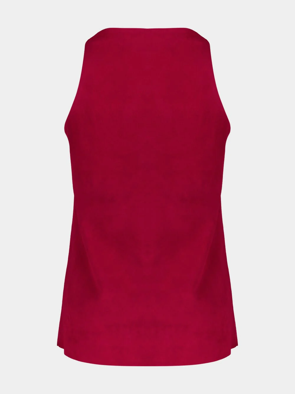 Serena Red Dahlia Scoop-Neck Leather Tank Top - Image 2