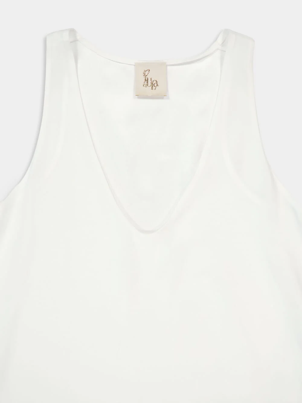 Serena White Silk Tank-Top - Image 3