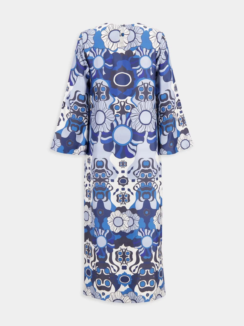 Shirley Flora Mix Printed Silk Twill A-Line Dress - Image 4
