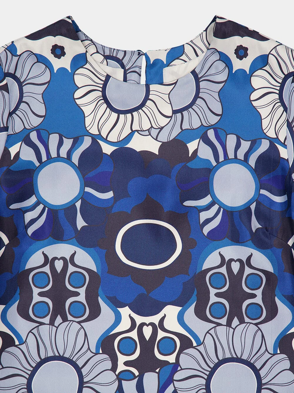 Shirley Flora Mix Printed Silk Twill A-Line Dress - Image 5
