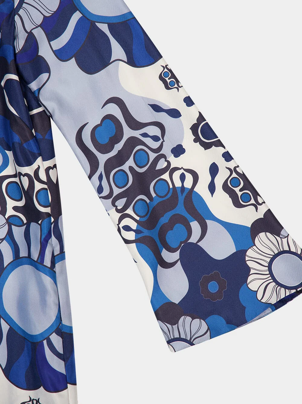 Shirley Flora Mix Printed Silk Twill A-Line Dress - Image 9