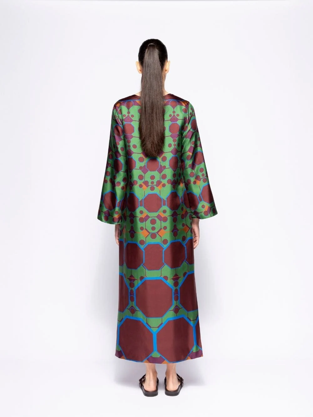 Shirley Octa Print Printed Silk Twill Dress - Image 3