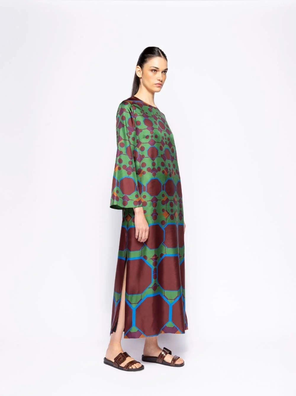 Shirley Octa Print Printed Silk Twill Dress - Image 5