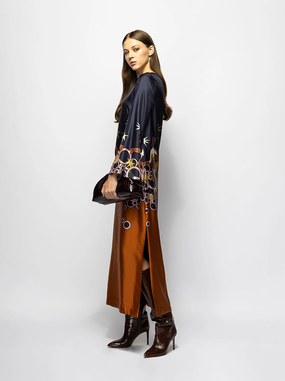 Shirley Soulprint Printed Silk Twill Dress - Image 6