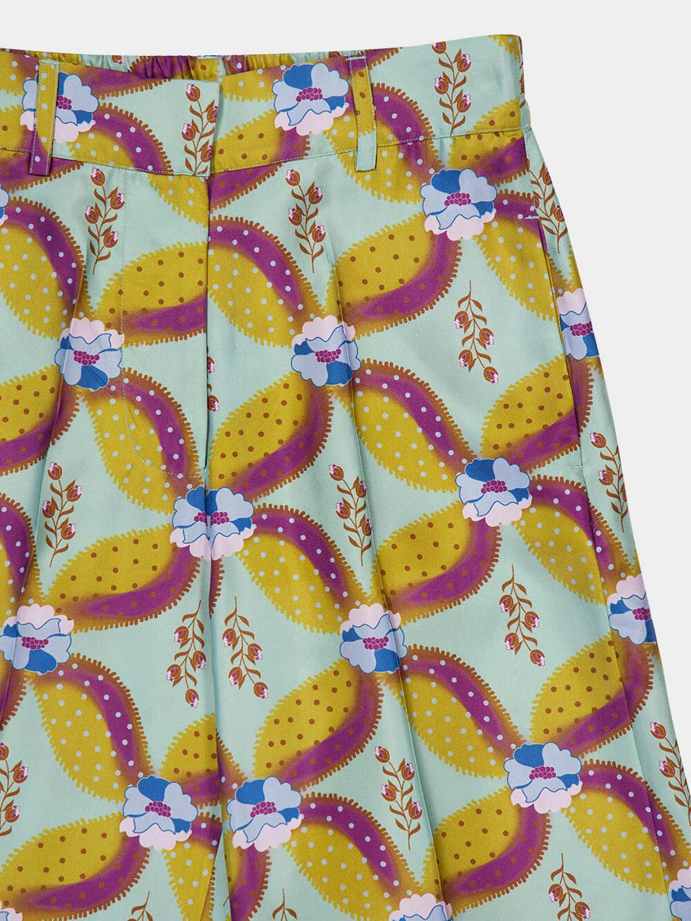 Sonia Aquageo Printed Silk Twill Pants - Image 5