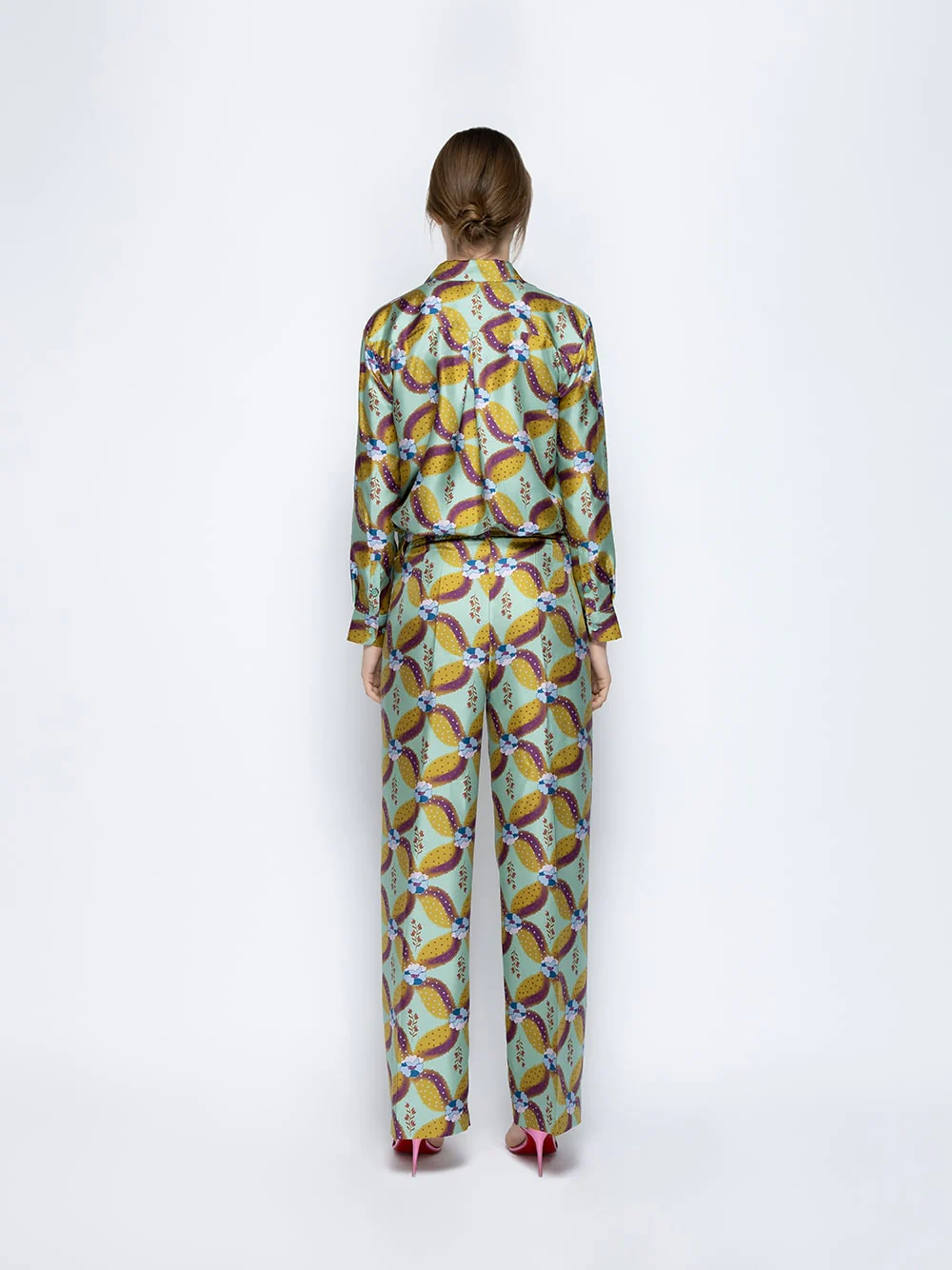 Sonia Aquageo Printed Silk Twill Pants - Image 6