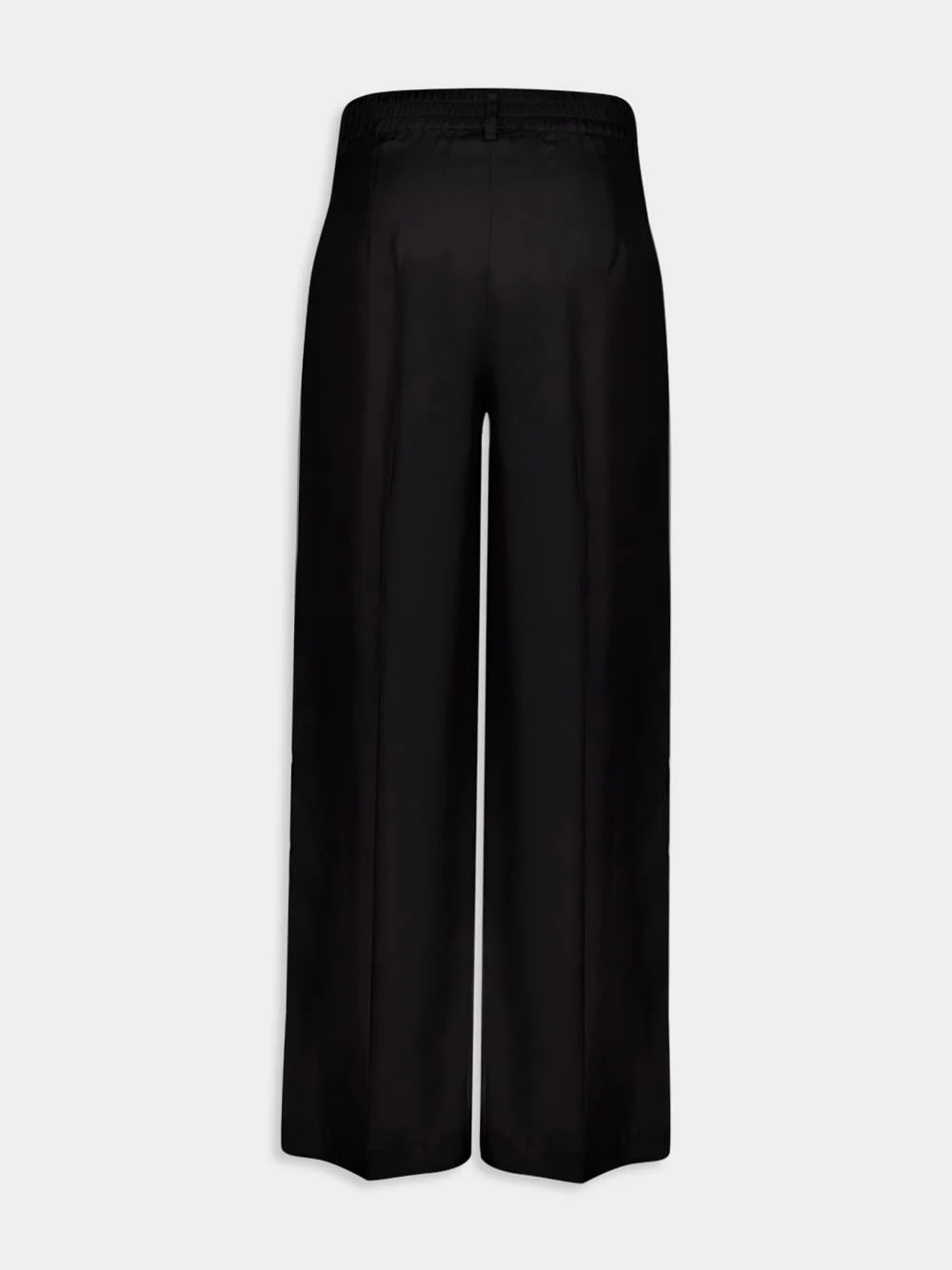 Sonia Black Silk Twill Pants - Image 2