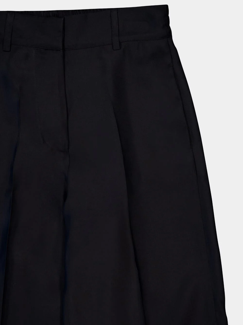 Sonia Black Silk Twill Pants - Image 3