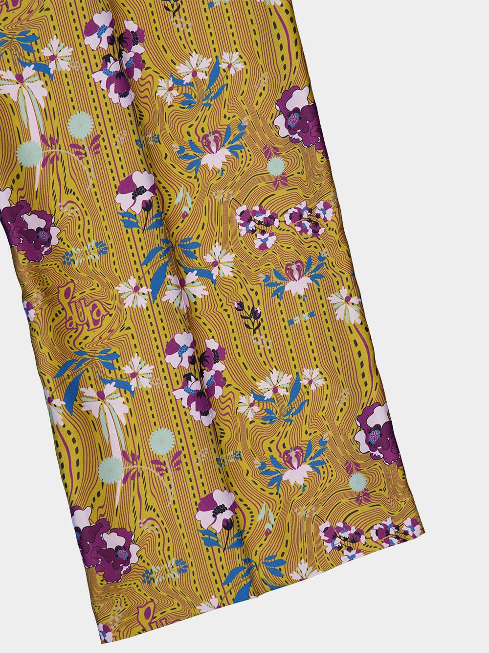 Sonia Floral Psic Printed Silk Twill Pants - Image 7