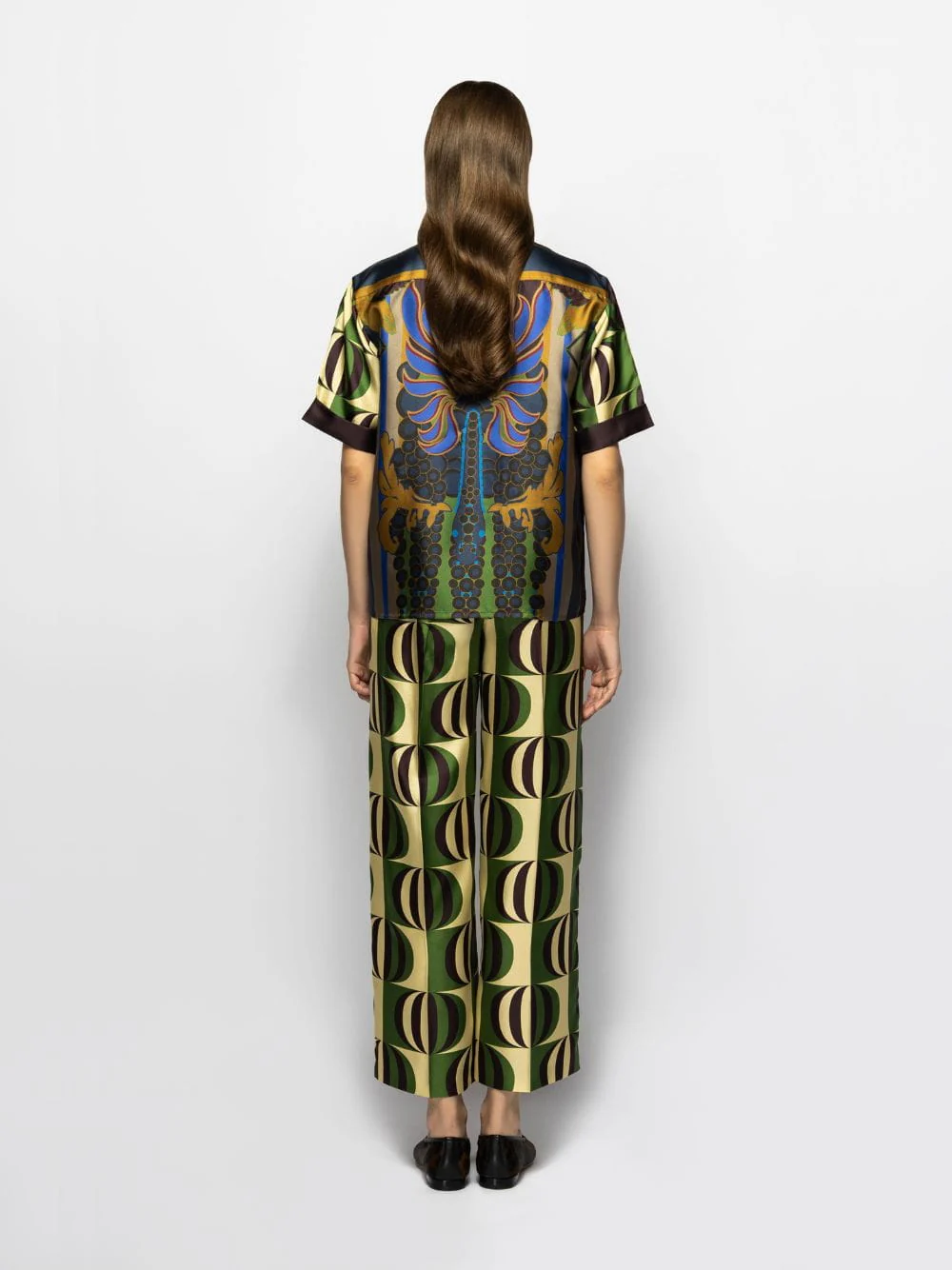 Sonia Modernchess Printed Silk Twill Pants - Image 4