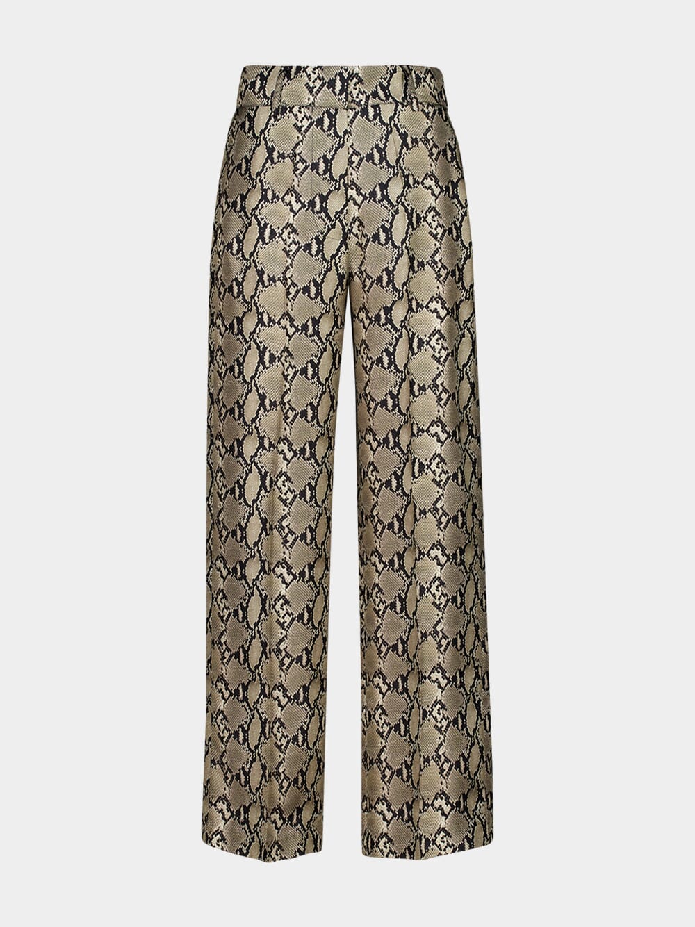 Sonia Snakeskin Printed Silk Twill Pants