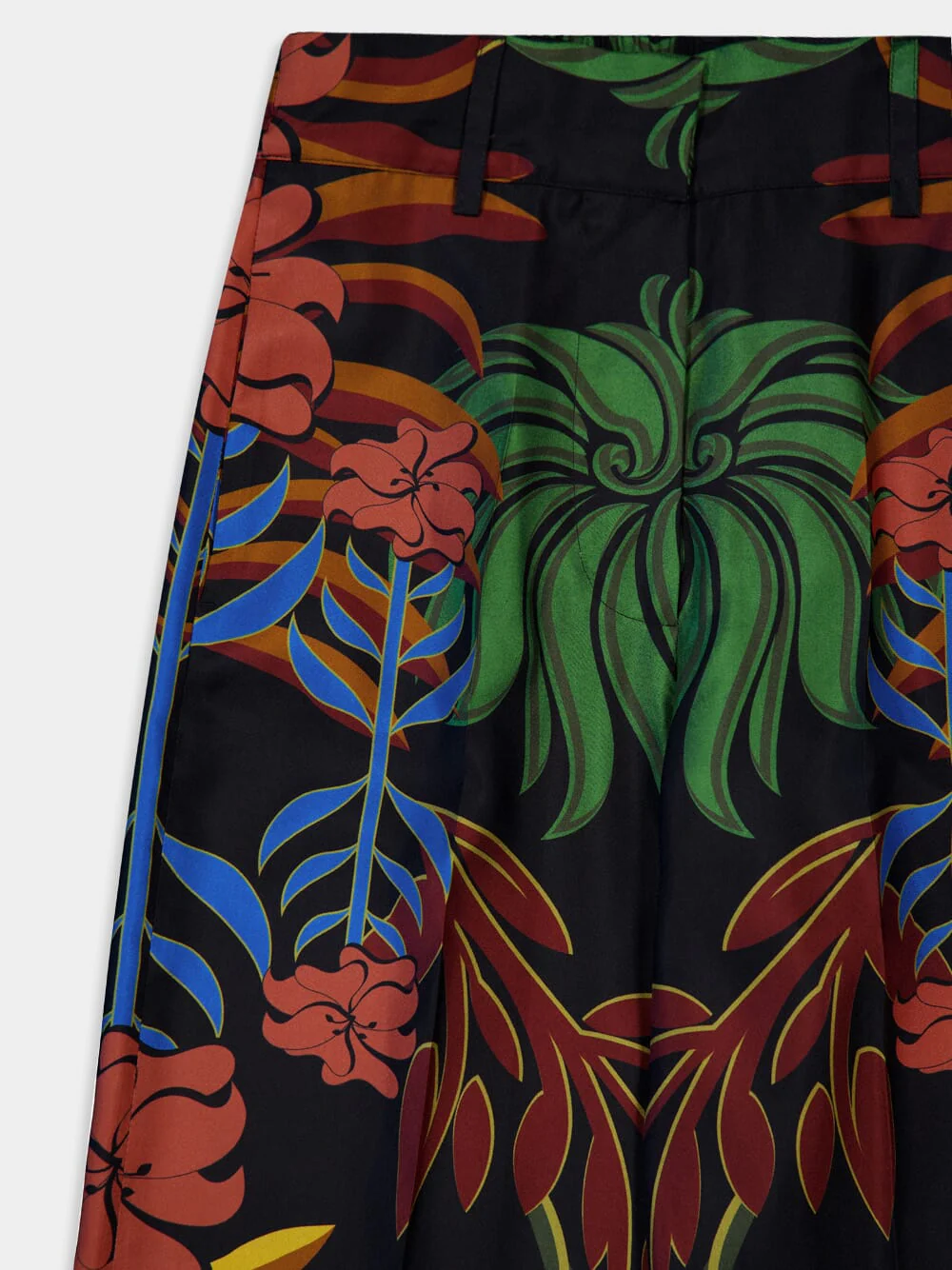 Sonia Visual Garden Print Printed Silk Twill Pants - Image 3
