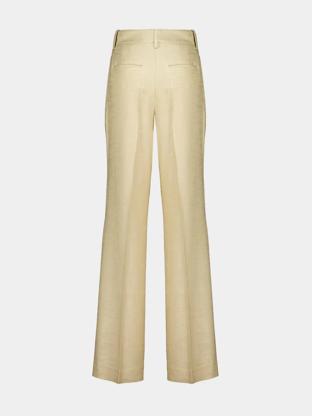 Stacy Beige Wide-Leg Tailored Twill Pants - Image 3