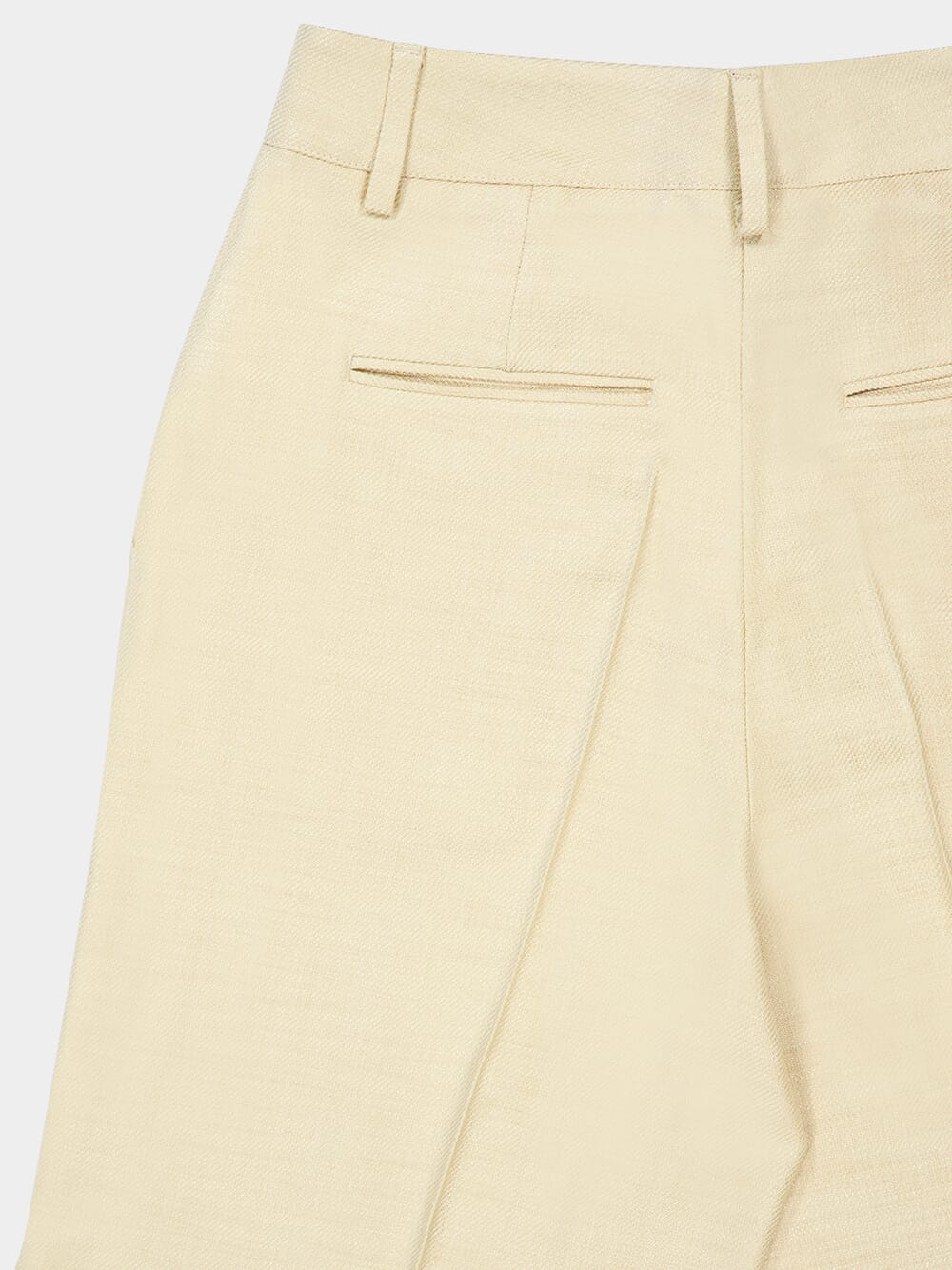 Stacy Beige Wide-Leg Tailored Twill Pants - Image 6