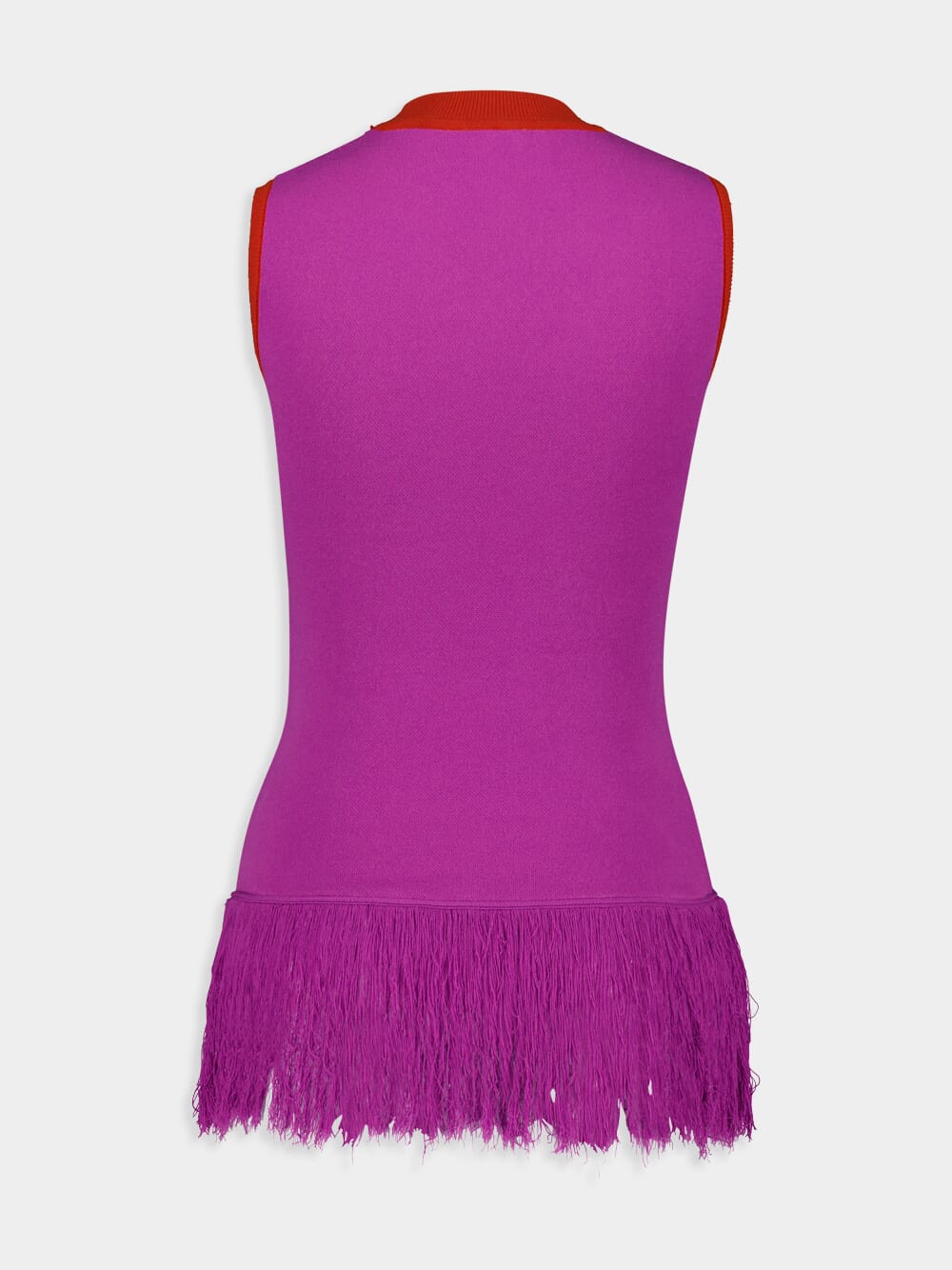 Tina Bellflower Jacquard Tank Top with Fringes - Image 3