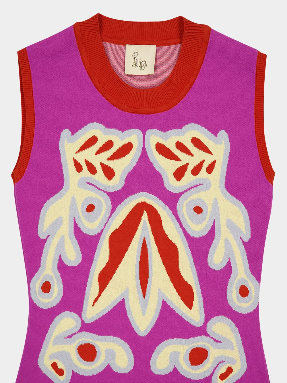 Tina Bellflower Jacquard Tank Top with Fringes - Image 6