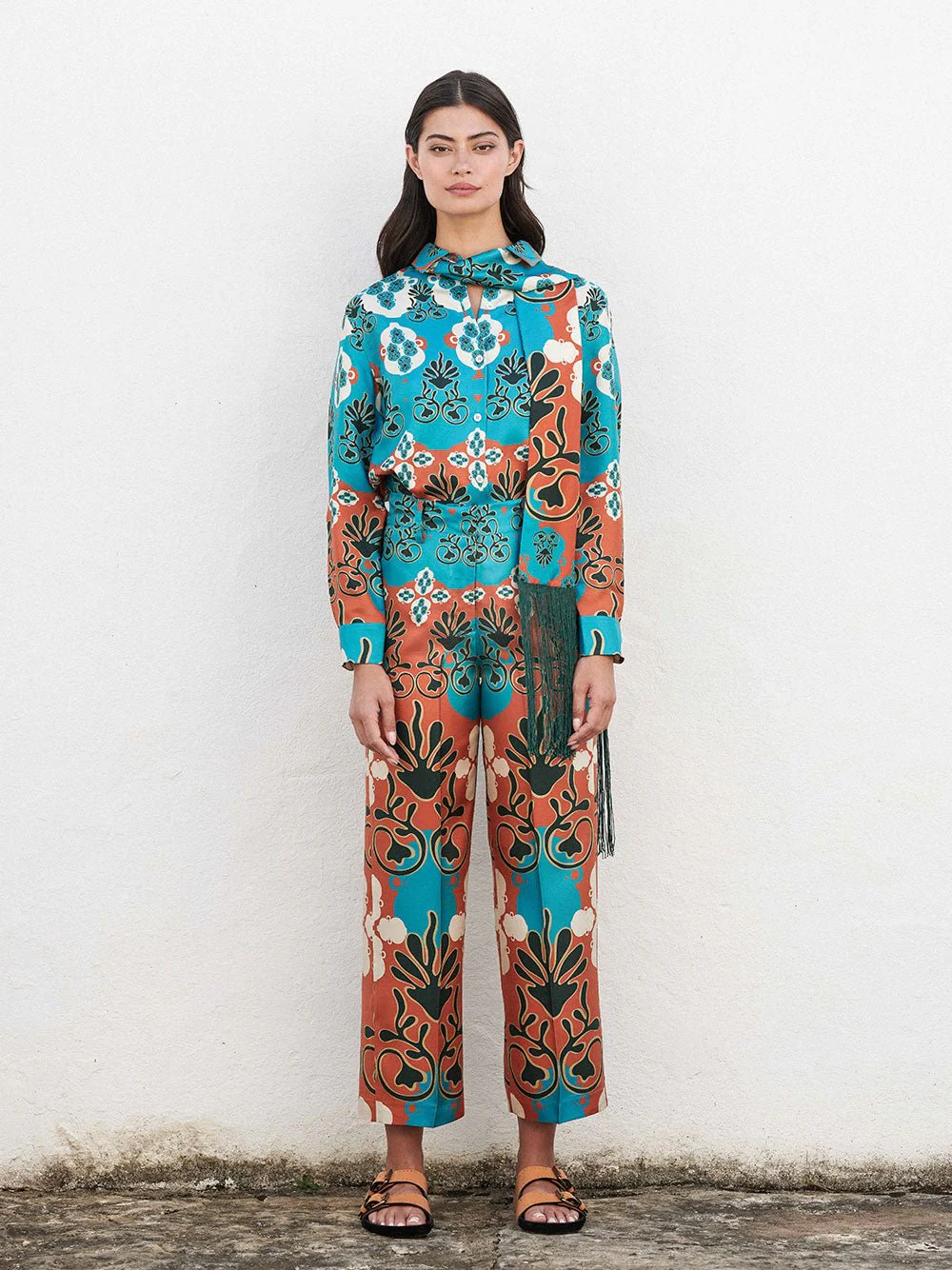 Sonia Twill Silk Pants - Image 2