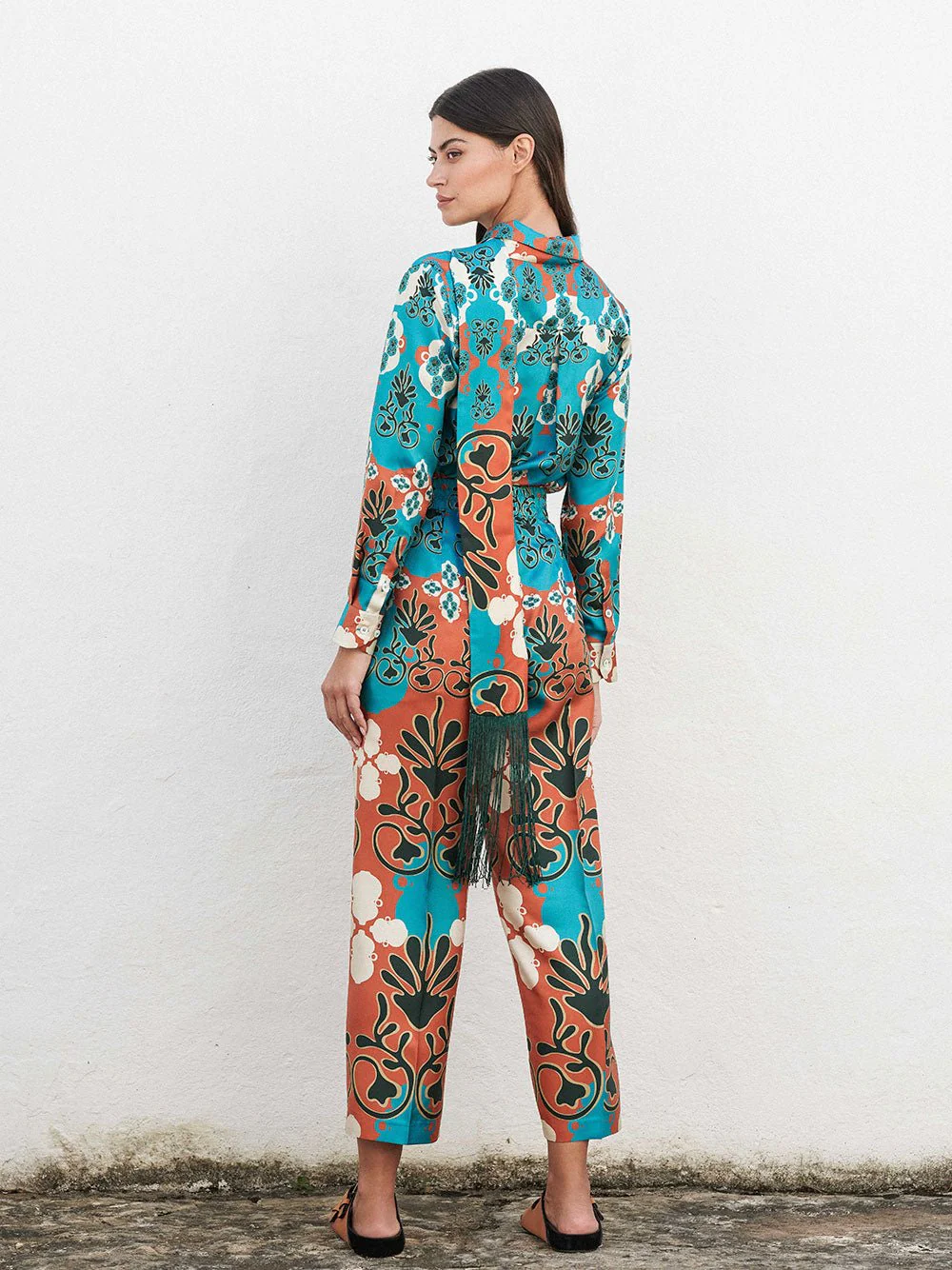 Sonia Twill Silk Pants - Image 6
