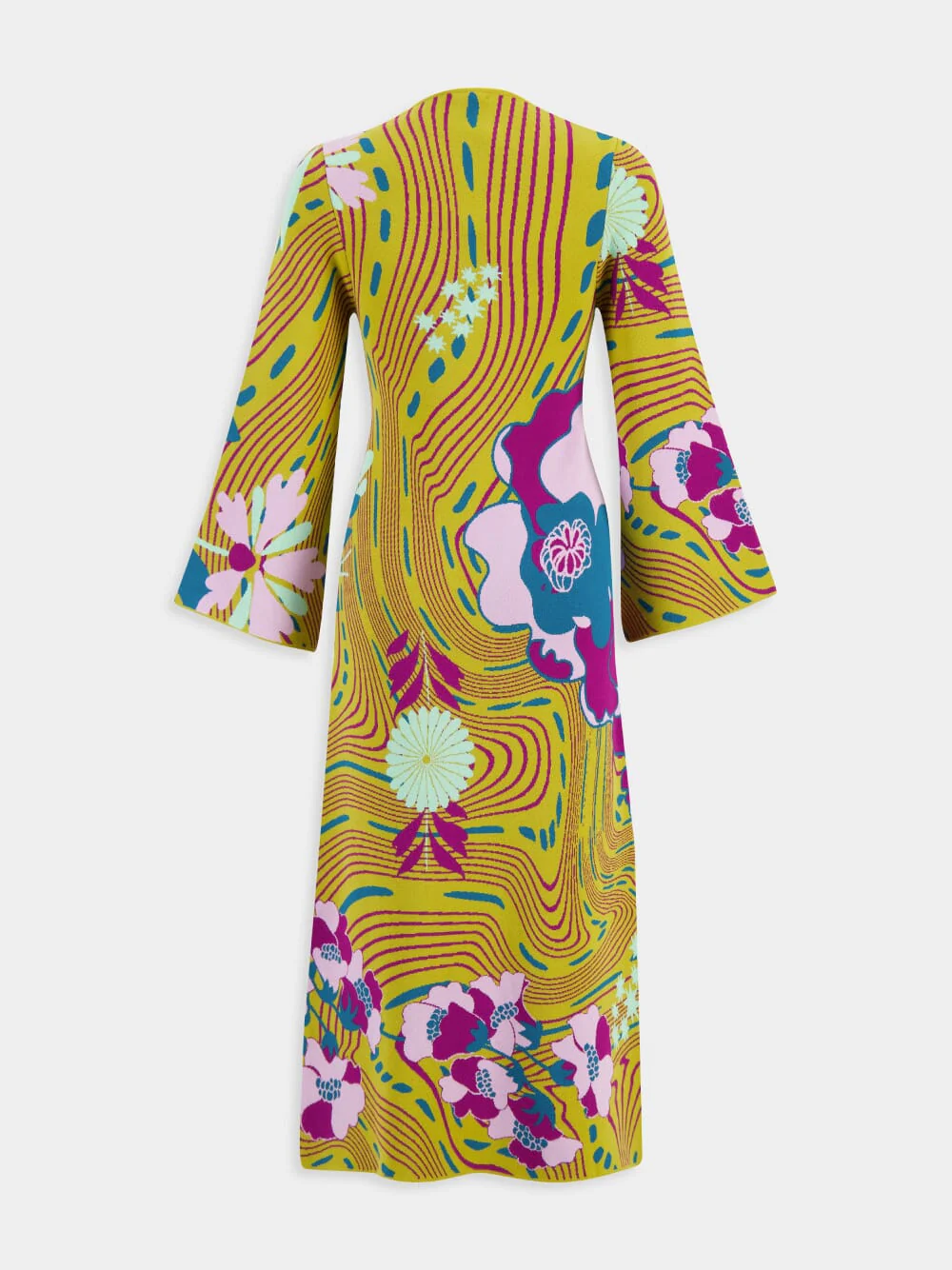 Varvara Floral Psic Jacquard Dress - Image 3