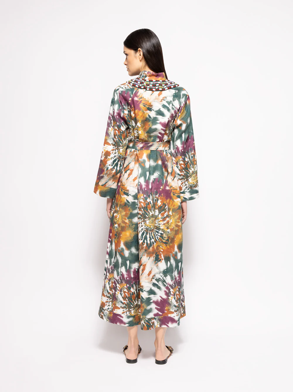 Vera Ocotillo Print Linen Dress - Image 5