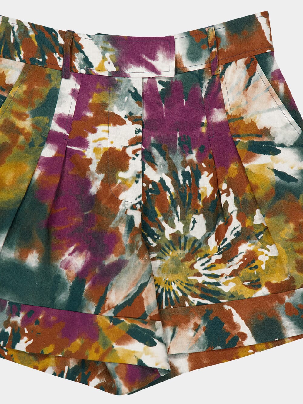 Virgo Ocotillo Printed Linen Wide-Leg Shorts - Image 4