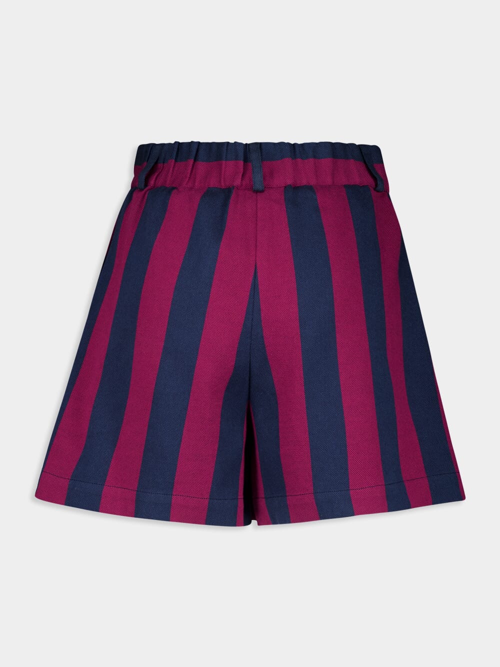 Virgo Purple Hand-Woven Striped Wide-Leg Shorts - Image 4