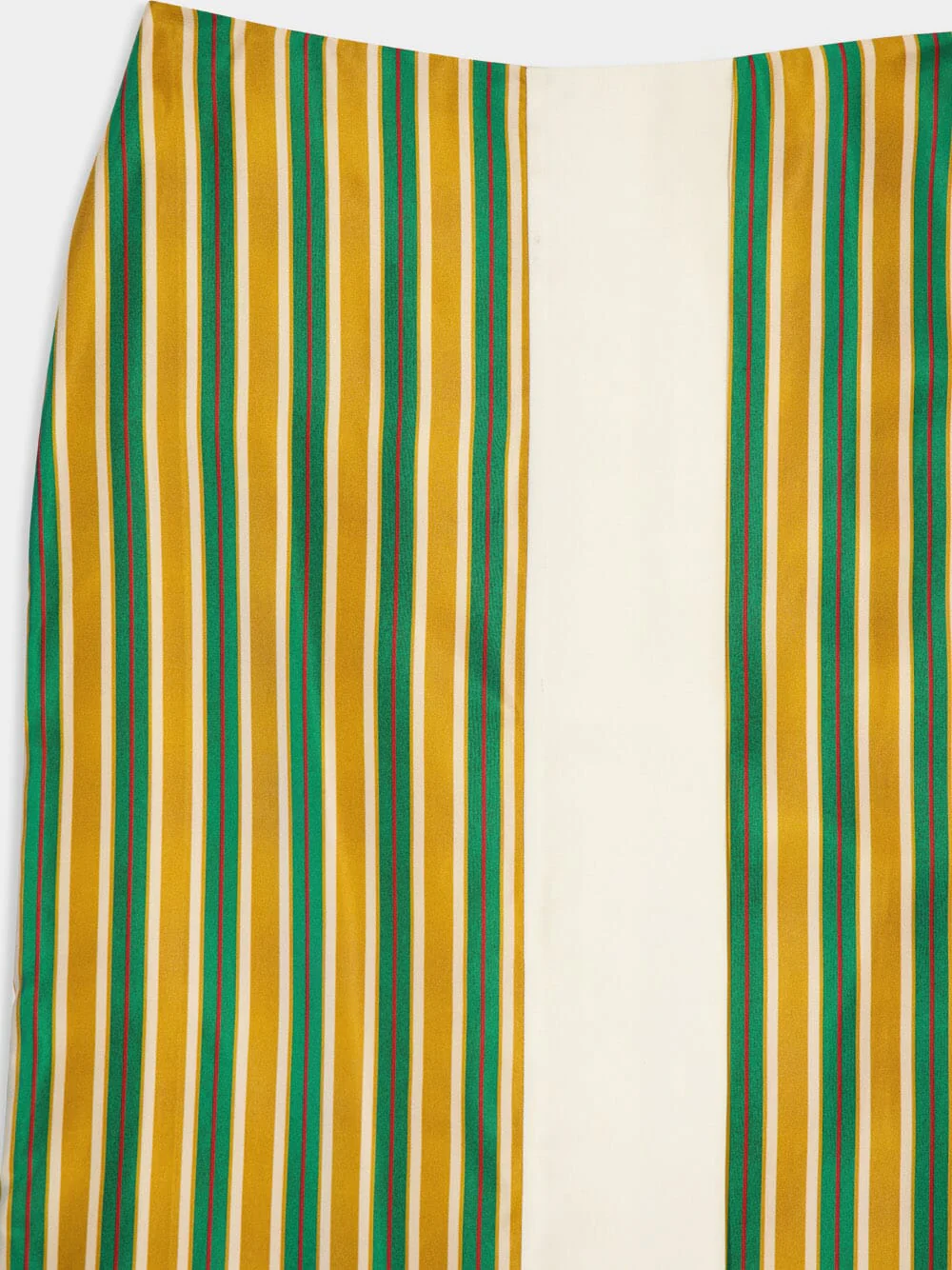 Yarrow Printed Silk Twill Striped Skirt - Image 5
