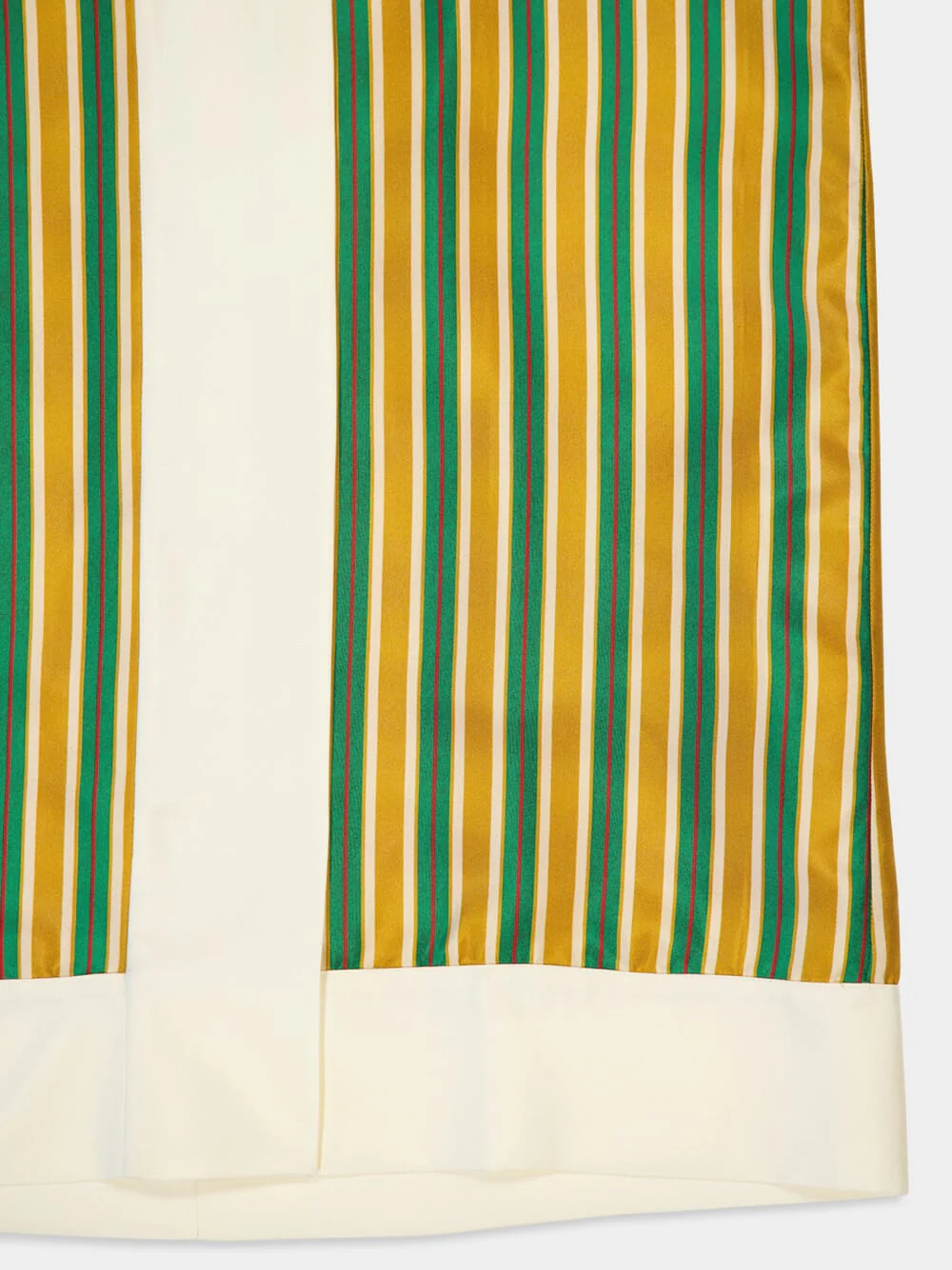 Yarrow Printed Silk Twill Striped Skirt - Image 6