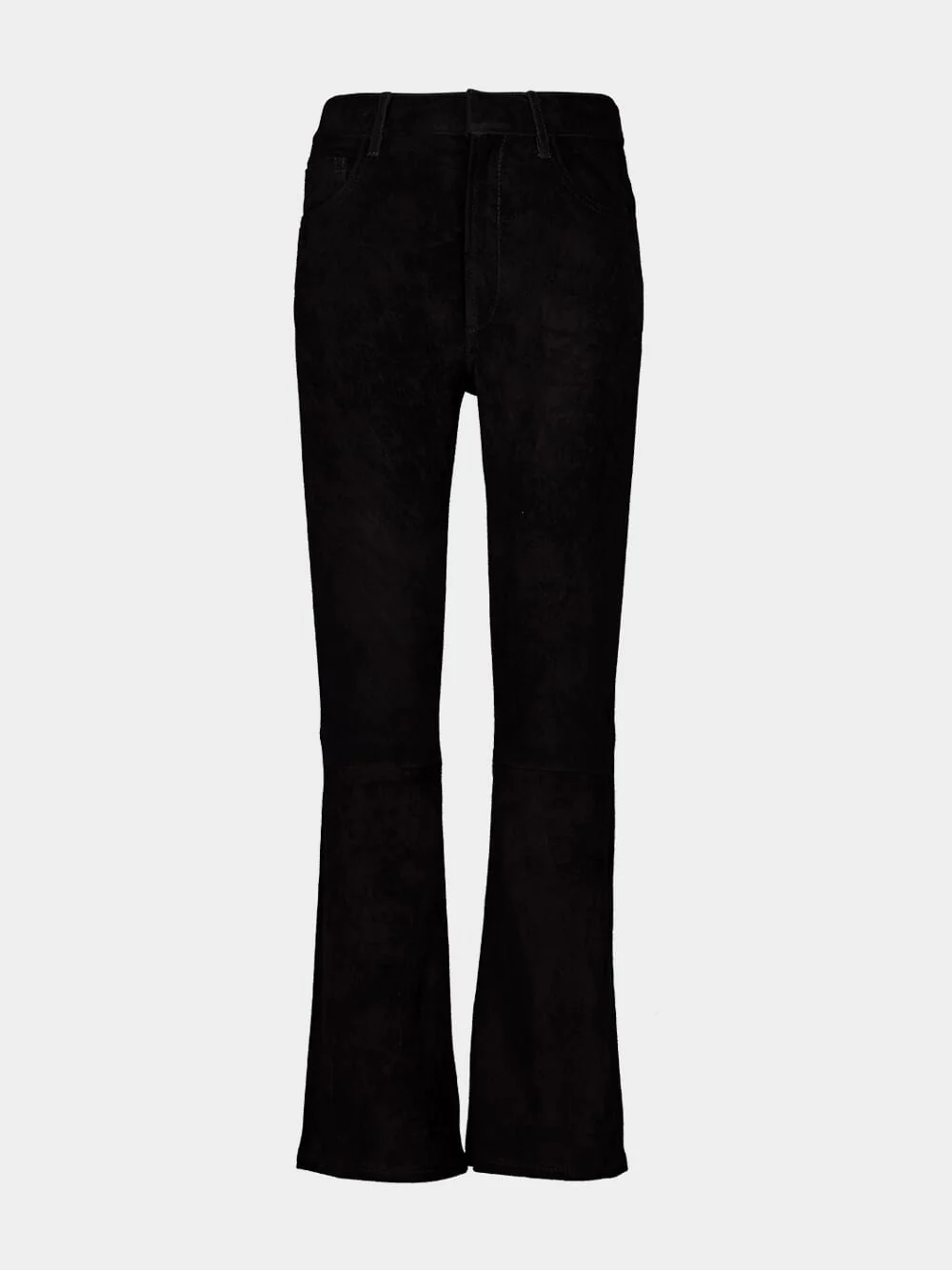 Zircon Black Suede Flared Pants