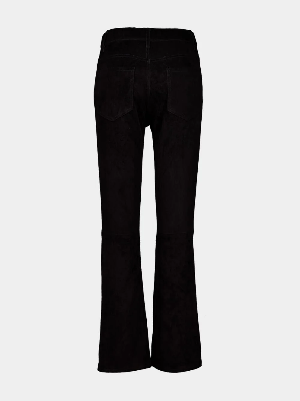 Zircon Black Suede Flared Pants - Image 2