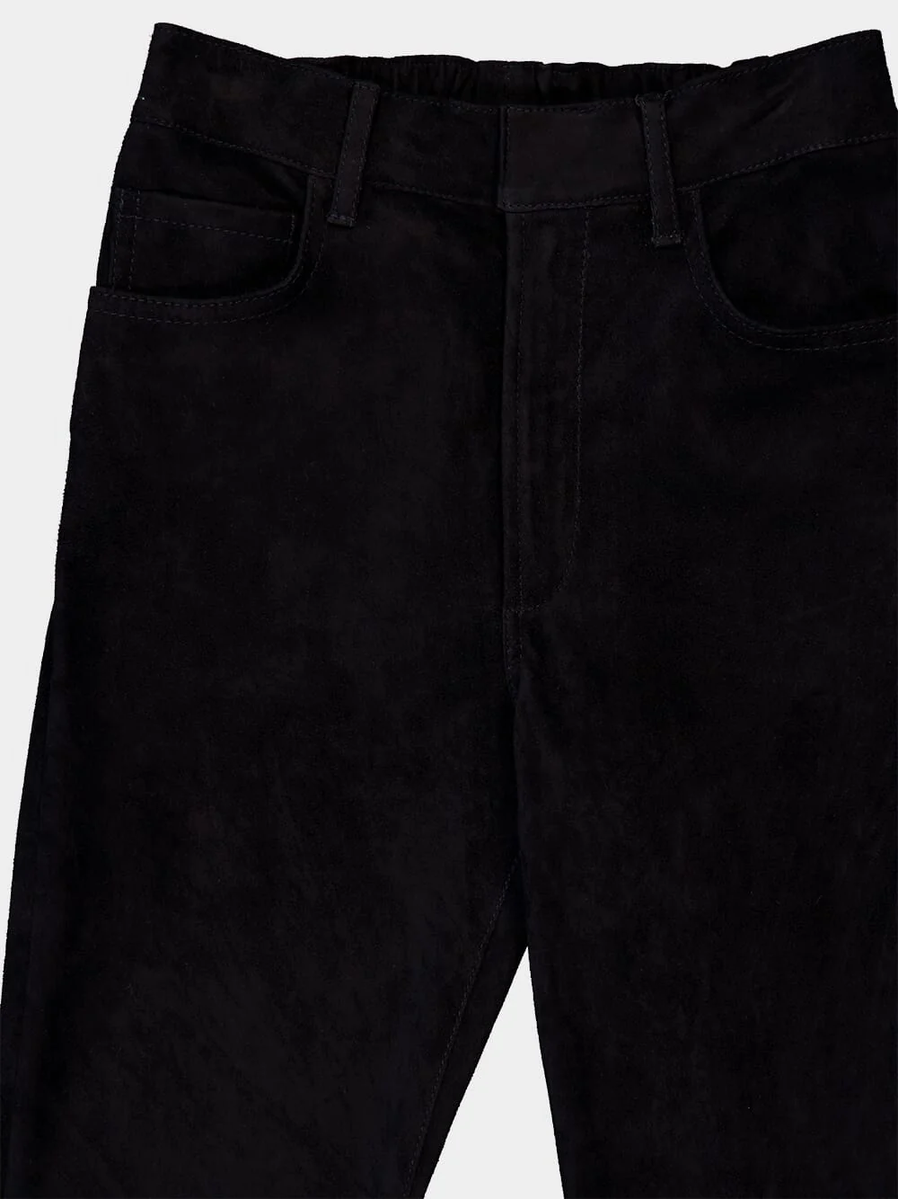 Zircon Black Suede Flared Pants - Image 3