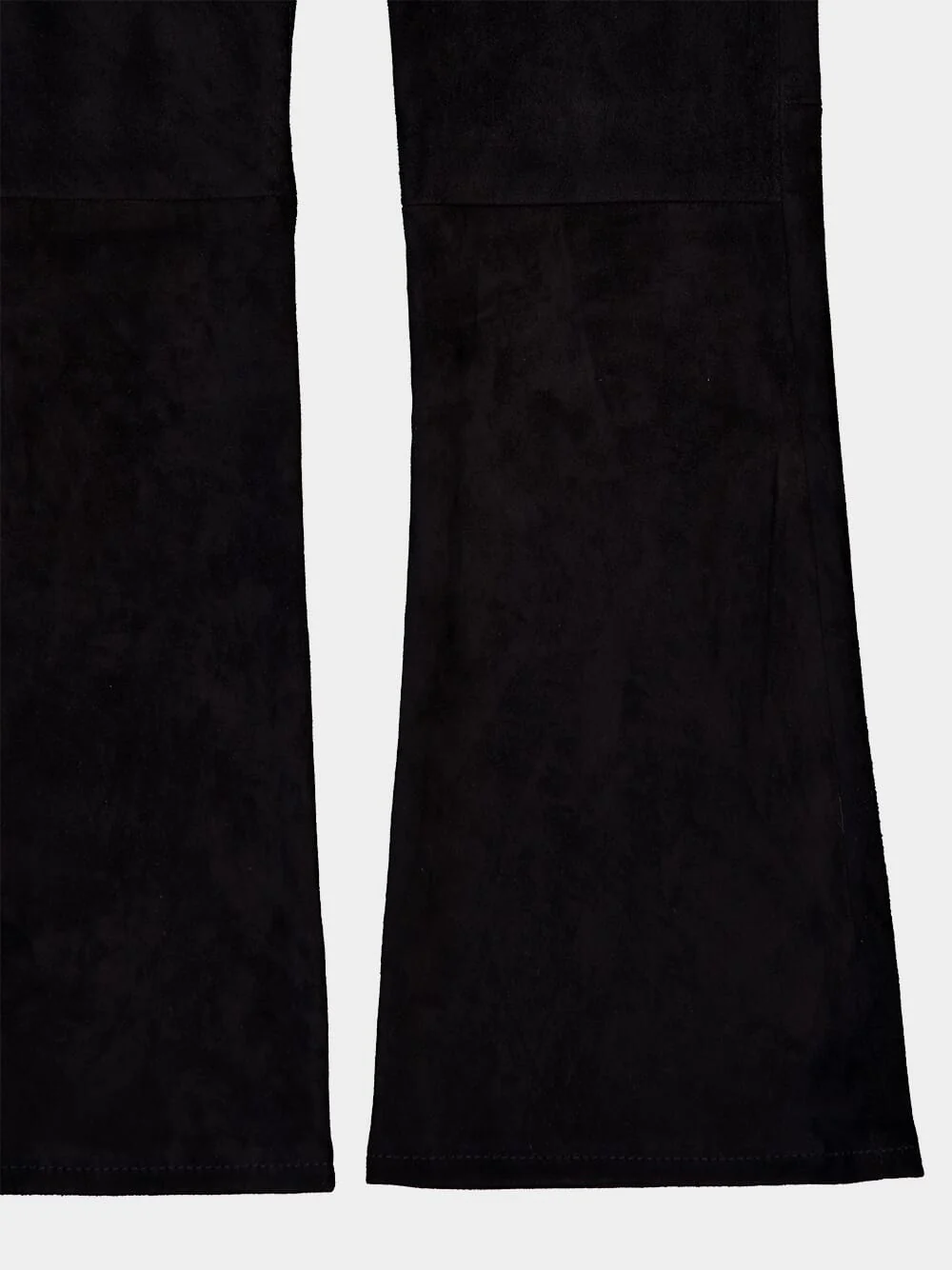 Zircon Black Suede Flared Pants - Image 4