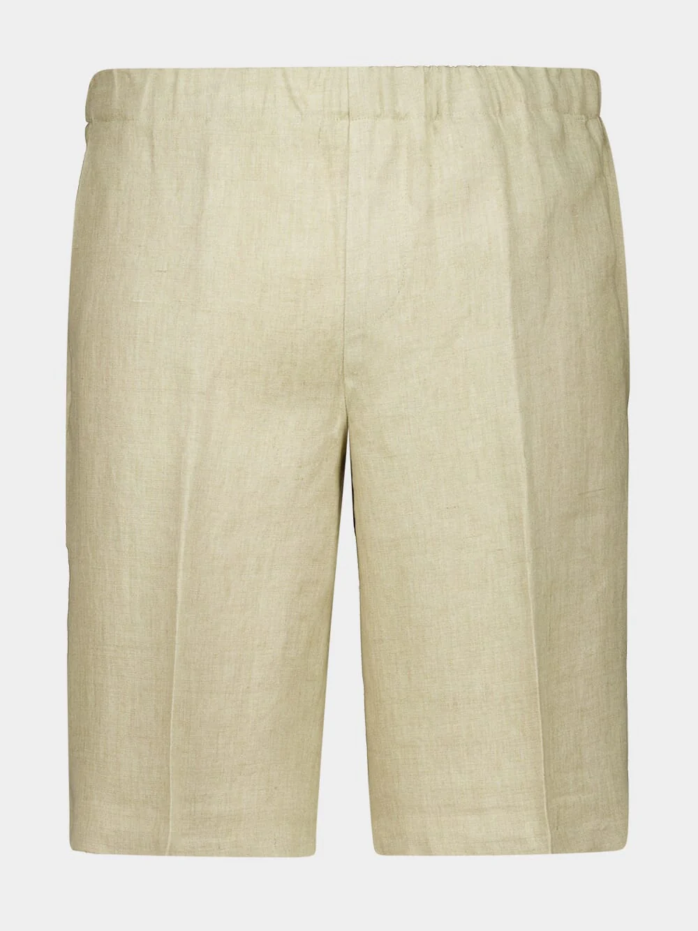 Beige Linen Bermuda Shorts